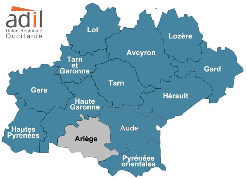 Carte des ADIL d'Occitanie